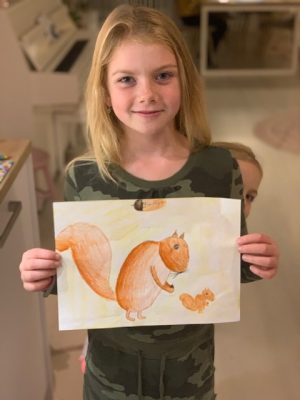 lenthe mooie tekening eekhoorn