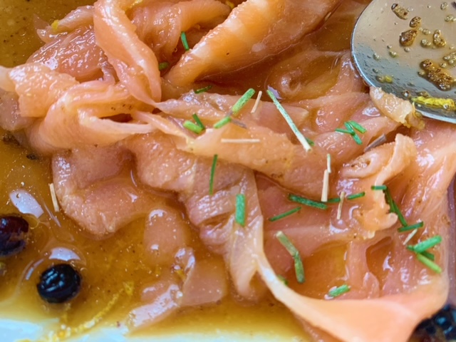 Gemarineerde zalm met gin