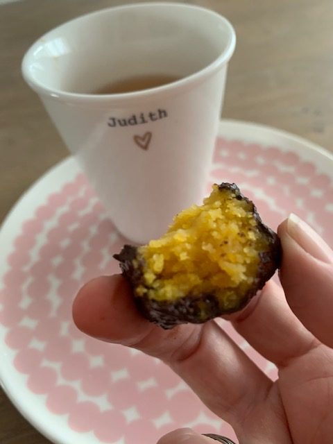 pompoen cakepops met chocola