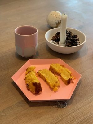 pompoencake met gecondenseerde melk