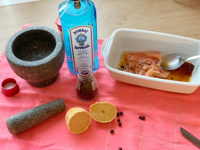 recept Gemarineerde zalm met gin