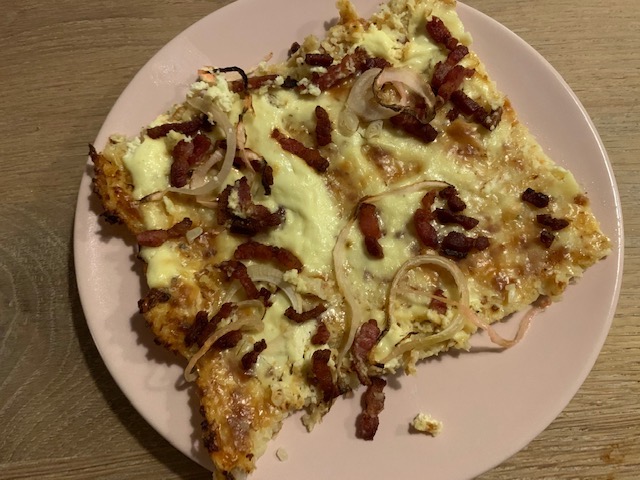 Flammkuchen met bloemkoolrijst