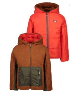 reversible winterjas oranje