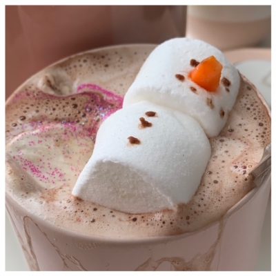 sneeuwman chocolademelk marshmallow