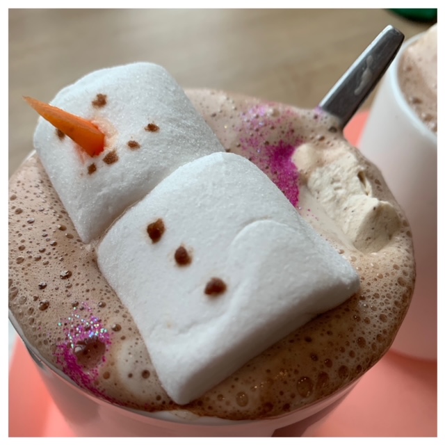 snowman in chocolademelk