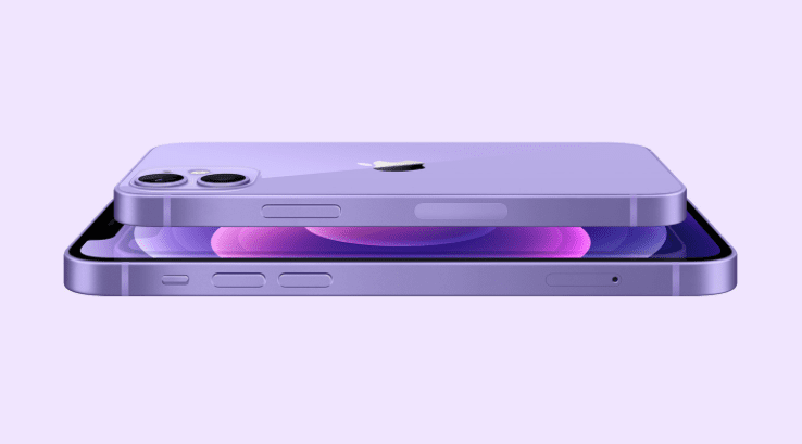De nieuwe iPhone 12 is paars foto