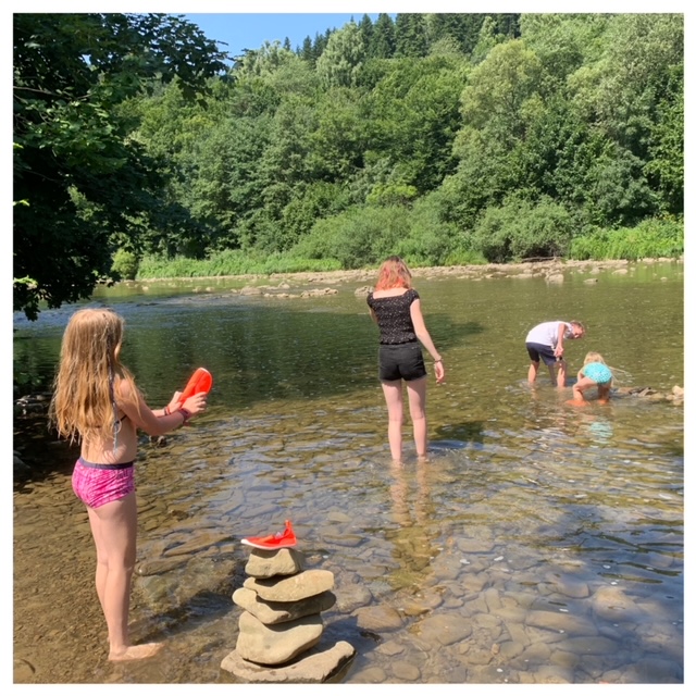 Bieszczady spelen in water