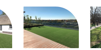 Natuurlijk ogende kunstgrasmat Natuurlijk ogende kunstgrasmat