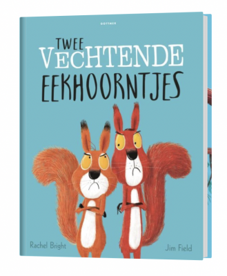 Leuke kinderboeken met herfst thema twee vechtende eekhoorns