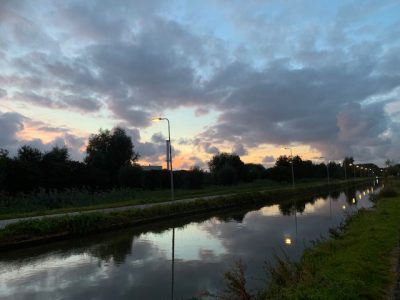 Ondergaande zon rijswijk