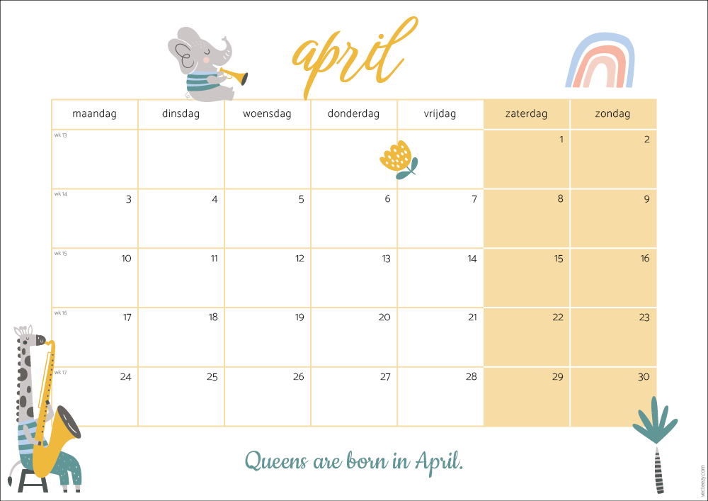 klauw wenselijk negeren Free printable kalender 2023 - Hip & Hot - blogazine