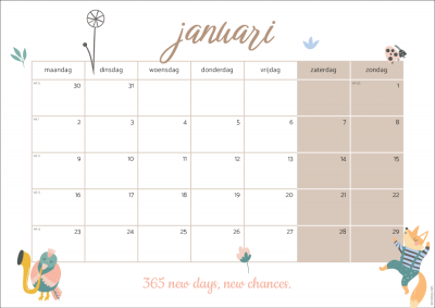 Ontspannend wees onder de indruk eiland Free printable kalender 2023 - Hip & Hot - blogazine