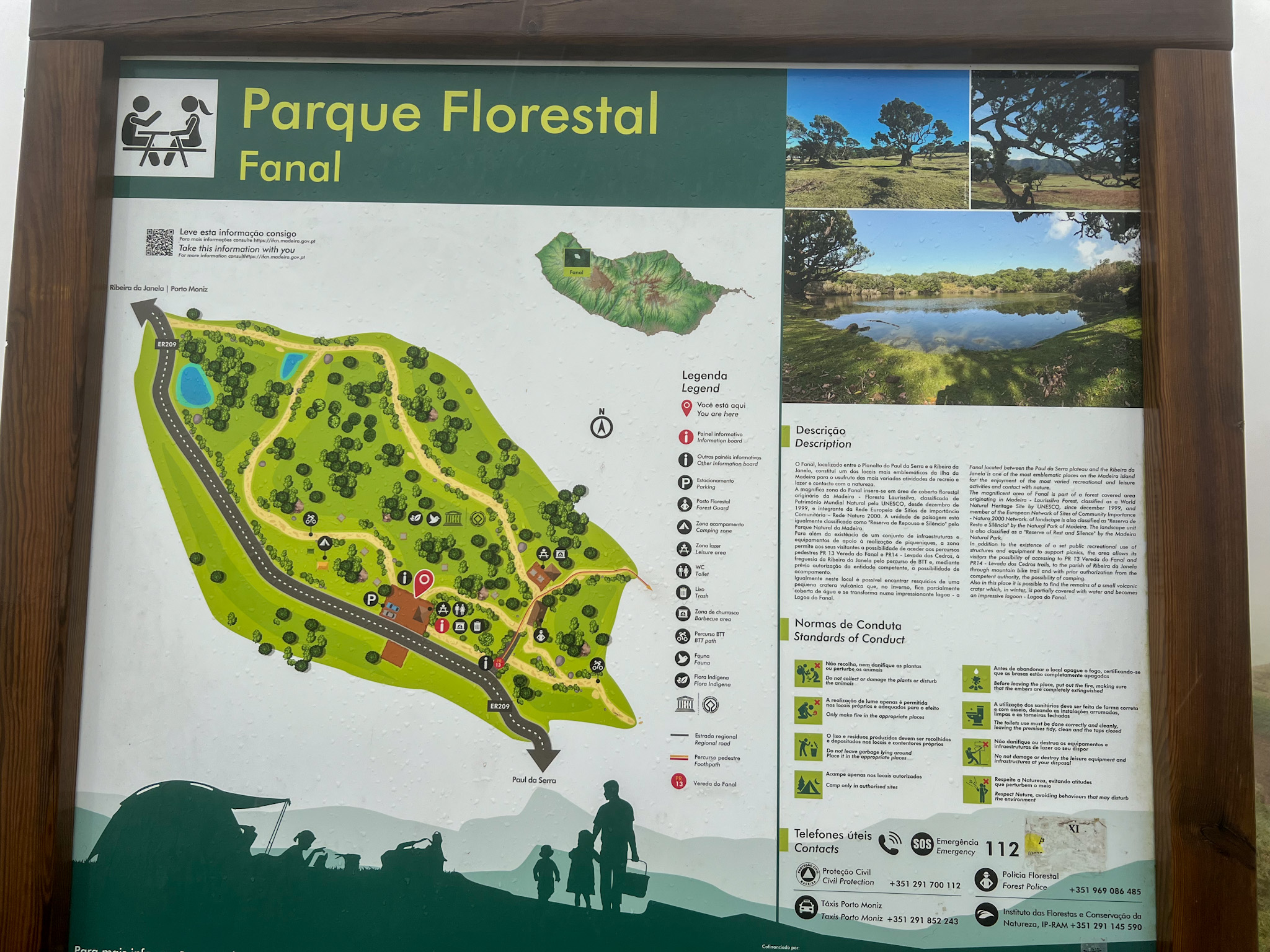 plattegrond parque florestal fanal