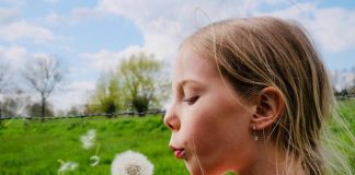 Foto weekoverzicht Judith #432 Fee blaast dandelion uit