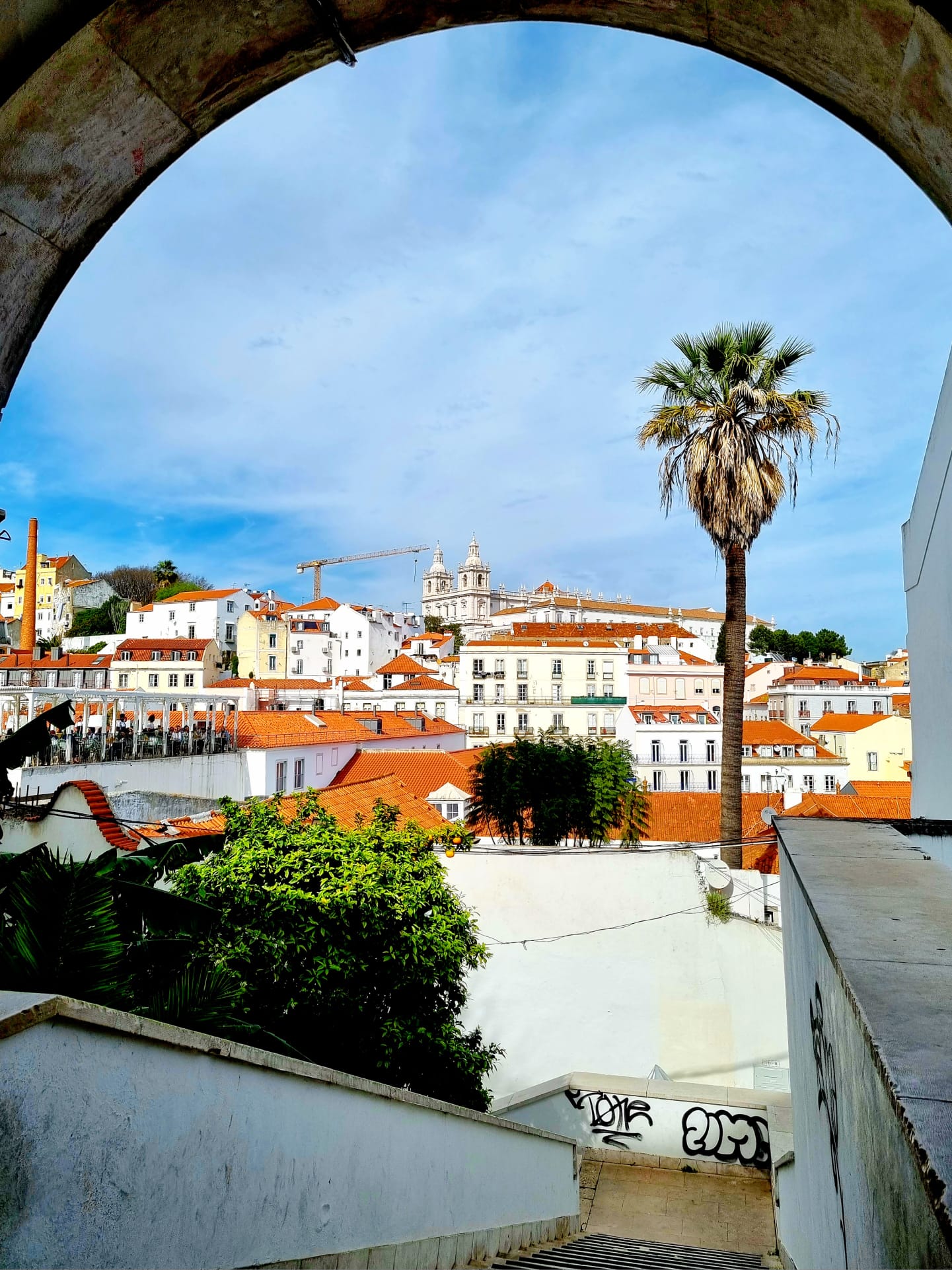 Lissabon foto uitzicht vanuit boog