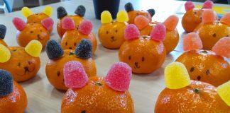 Mandarijnenkatjes als kindertraktatie Mandarijnenkatjes als kindertraktatie