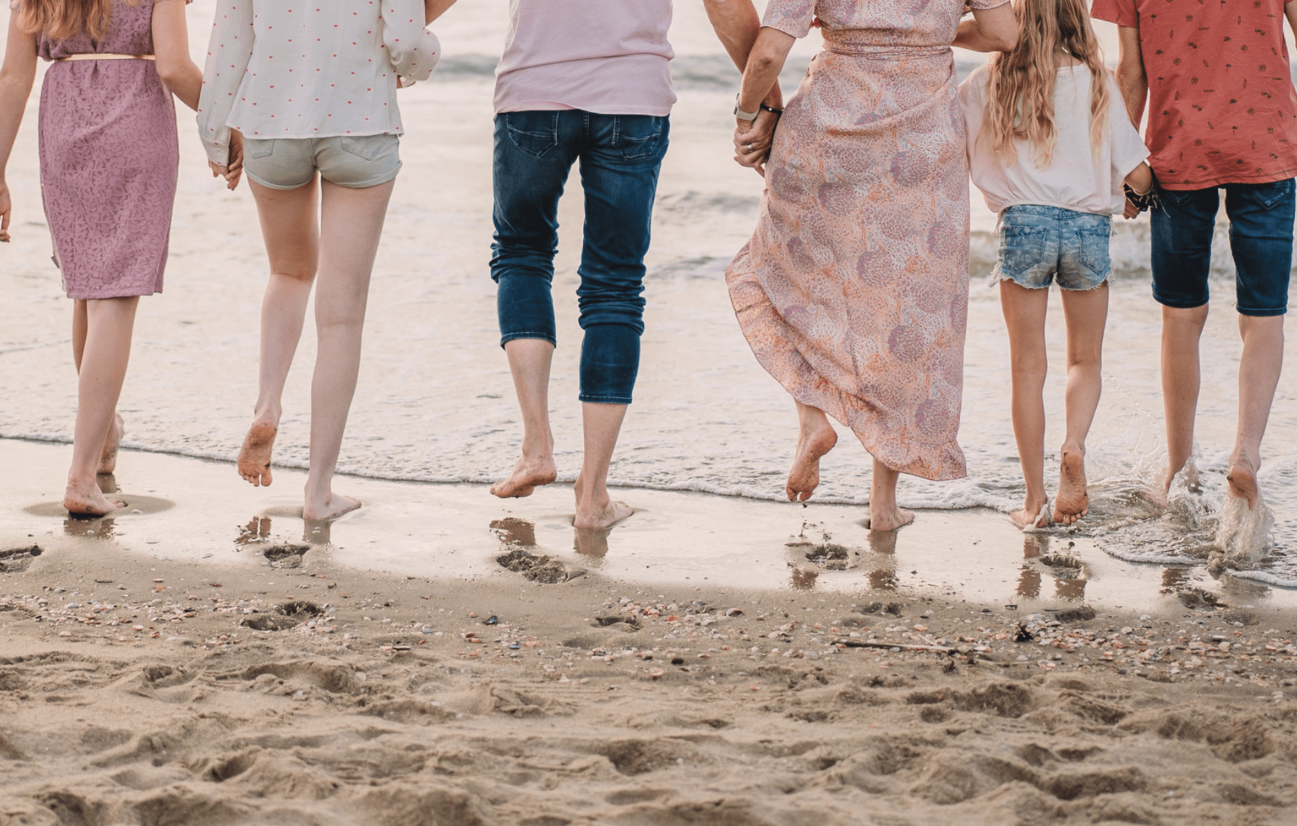 Fotoshoot op het strand voeten