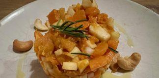 Tartaar van zoete aardappel, appel en ui met vinaigrette tartaar van zoete aardappel, appel en ui met vinegraitte