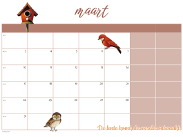 Gratis free printable kalender 2026: Print ‘m direct uit!